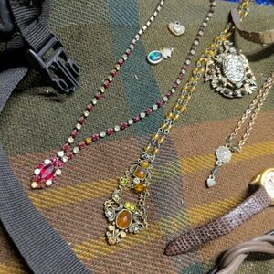 Elegant Gold and Red Necklace